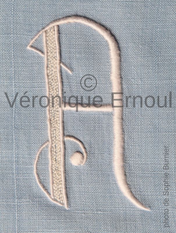 Alphabet Art déco avec point de sable